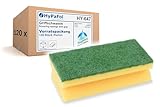 HypaFol Griffschwamm 120 Stück Topfreiniger I Spülschwamm für hartnäckige Verschmutzung I Putzschwamm Set für Küche, Gastro & Hotellerie I Reinigungsschwamm saugstark I Großer Küchenschwamm