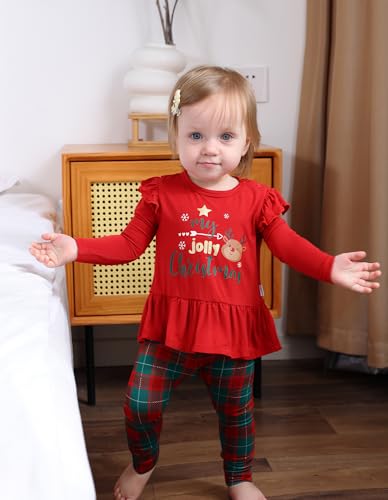 Image of Toddler Girl Pajama Set Infant Girls Long Sleeve Tops Leggings Clothes Sets 2 Piece Outfits 6M-6Y