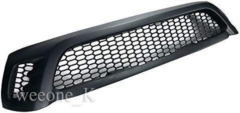 K1AutoParts Sport Mesh Net Front Grille Grill Matt Black Color For Toyota Hilux Revo Pickup 2015 2016
