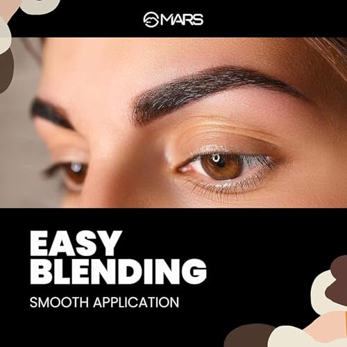 Image of MARS PREMIUM 4 in 1 Eyebrow Powder Cake with Angled Eyebrow Brush and Spoolie | Long Lasting & Waterproof | (8g) SH-7711