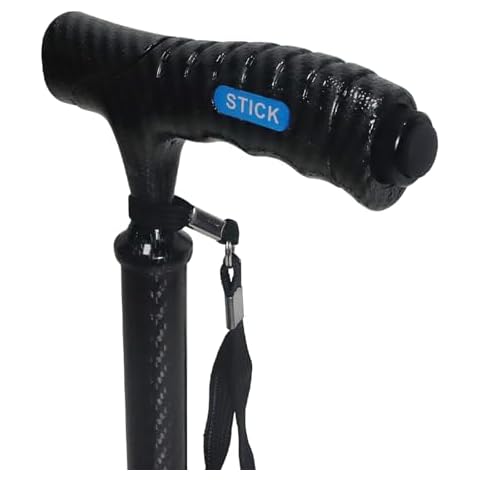 LED Cane with Lights, Carbon Brazed Dimension Adjustable Height Base 360 Degree Adjustable Support, Safe Anti-Slip Base, Foldable Cane, for Night Walking, Seniors Support Cover