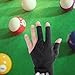 Lljsszr Left Hand Snooker Glove with Three Fingers for Billiard Cue Use, Black
