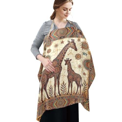 Indian Giraffe Muslin Nursing Cover for Breastfeeding
