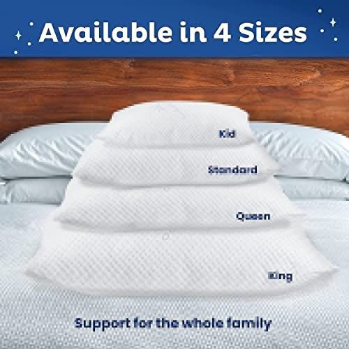 Snuggle-Pedic Shredded Memory Foam Pillow - The Original Cool Pillows for Side, Stomach & Back Sleepers - Sleep Support That Keeps Shape - College Dorm Room Essentials for Girls and Guys - Standard