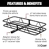 CURT 18145 48 x 20-Inch Basket Hitch Cargo Carrier, 500 lbs Capacity, Black Steel, 1-1/4, 2-In Adapter Shank