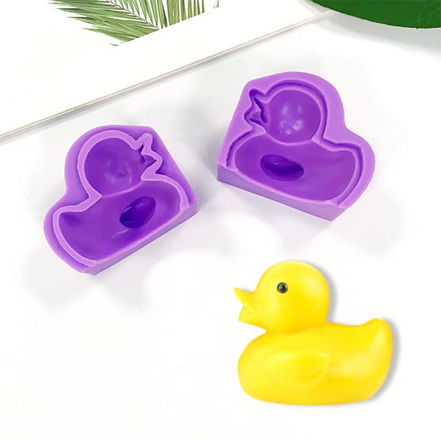 Newk Molde De Silicona De Chocolate De Pato, 4 Paquetes De 16 Cavidades Antiadherentes De Grado Alimenticio Para Cubitos De Hielo, Gelatina, Fondant, Caramelo Duro