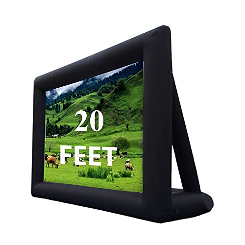 Pantalla de proyector portátil inflable de 20 pies para montar un cine exterior fácil