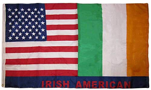 USA and Ireland Friendship Irish American Flag Polyester 3 x 5 Foot New Friend