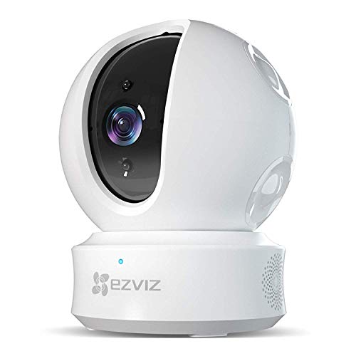 EZVIZ Security Camera 1080P, IP Dome Pan/Tilt Surveillance, Night Vision, Auto Motion Tracking, Pet Baby Monitor, Two Way Audio, Compatible with Alexa and Google(CTQ6C-WH)