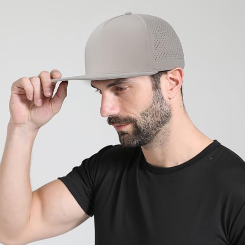 Image of M /L /XL /XXL Oversize Flat Bill Baseball Cap for Men Women Quick Dry Snapback Hats Summer Mesh 5 Panel Cap