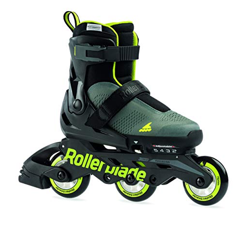 Rollerblade MICROBLADE Free 3WD Patines en línea, Unisex niños, Gris Antracita/Verde Lima, 175