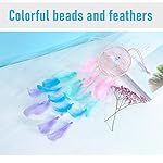 AWLEE Colorful Dream Catchers, Handmade Feather Native American Circular Net for Kids Boys Girls Bedroom Wall Hanging Decoration Decor Nursery Wall Art Ornament Craft - Image 2