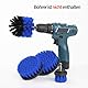 BOZKAA 4 Stück Bürstenaufsatz Akkuschrauber,Power Scrubber Reinigungsbürste Aufsatz Set,Allzweck Bürstenaufsatz Bohrmaschine,Nylon-Drill Brush für Keramik,Badewanne,Felgen,Küche, Auto,Blau