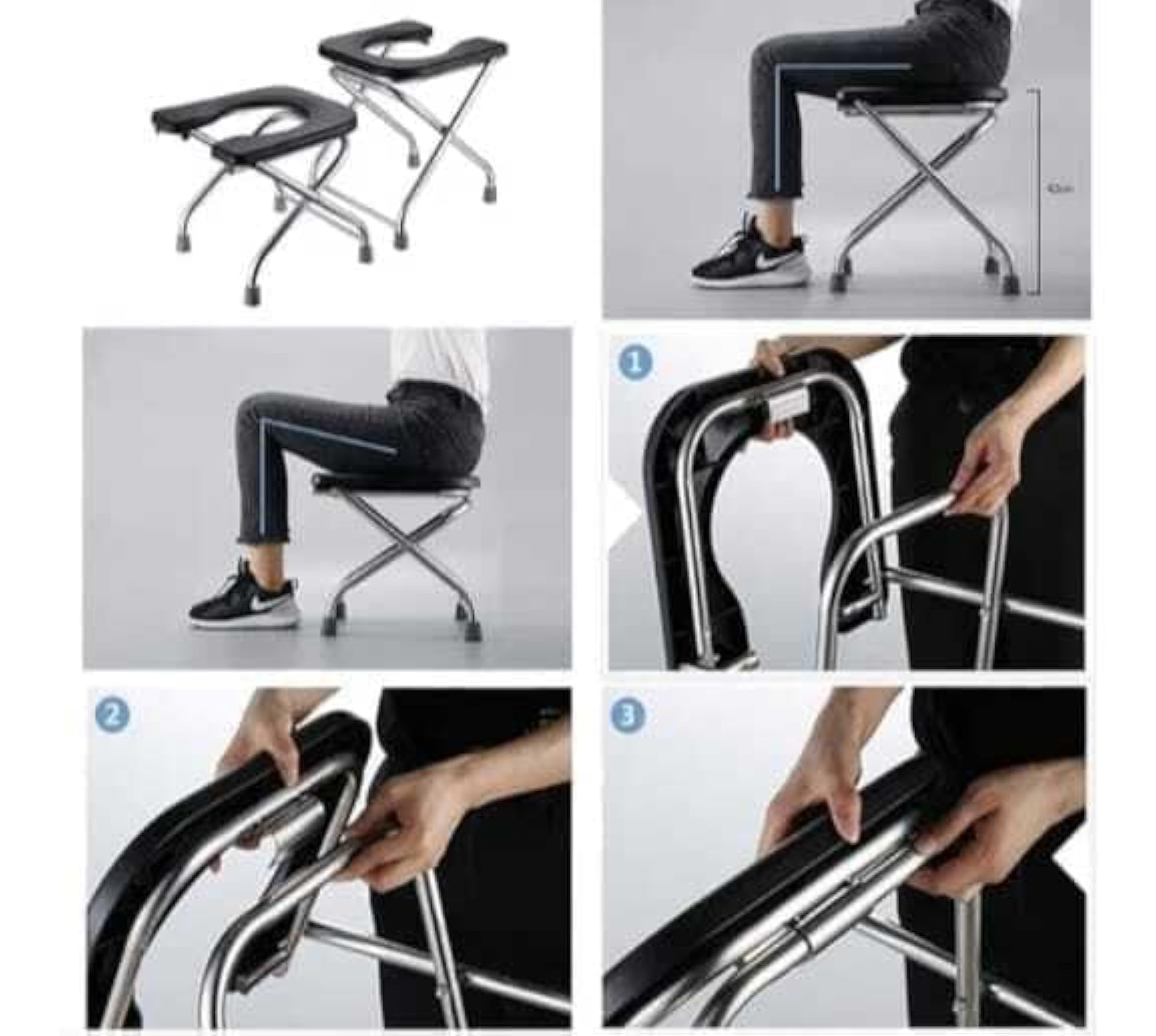 Foldable Toilet Stool for Squatting Support