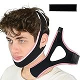 Anti Snoring Chin Strap, Chin Strap for Sleeping, Premium Airflow Jaw Strap, Stop Snoring Chin Strap, Snoring Solution for Men and Women, Breathable Chin Strap with Adjustable Velcro (Pink~)