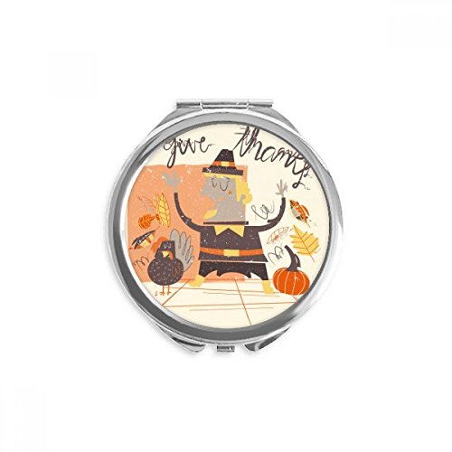 Miroir rond de poche maquillage main portable multicolore cartoon