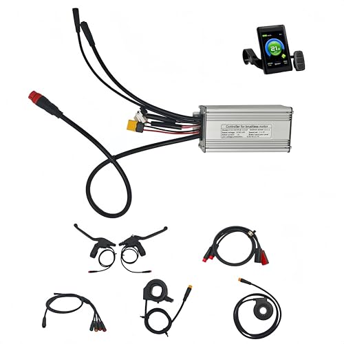 ebsenopower KT Kunteng 36V/48V 25A Waterproof Sine Wave Controller for Bafang Fatbike G062 750W Hub Motor, with JL-F-L1121 Female Plug (with TF02S Display)