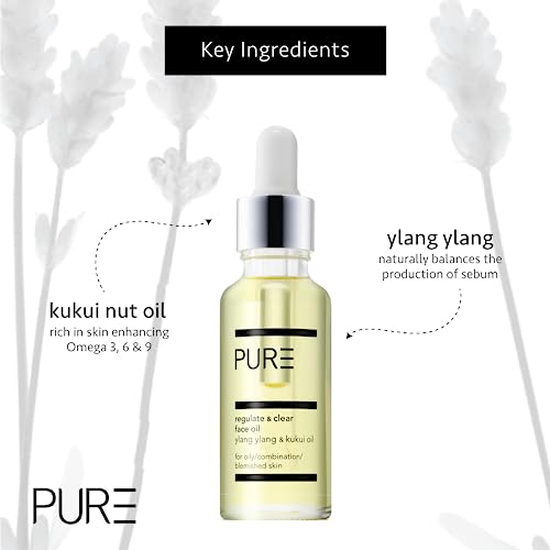 Breakout Clearing Face Oil for Oily Blemished Skin, Calms Redness & Inflammation, Kukui, Vitamin E, Frankincense & Lavender - Image 3