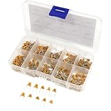 オーディオファン セラミックコンデンサー コンデンサー 0.1 uf-10 uf 50V 10種類300個 電解コンデンサ 電子部品 耐摩耗性 絶縁性 電気伝導性 DIY 携帯に便利 収納ケース付き