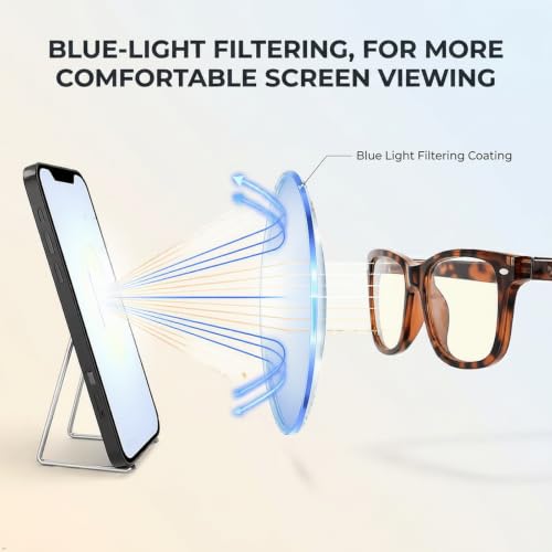 Image of Eyekepper Blue Light Glasses Men Women, Small Tortoise Eyeglasses