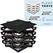 8 Sorting Trays with Lid 8x8 Premium Puzzle Trays for Lovers Up to 1000-1500 Pieces, Convenient Tool (Black)