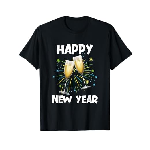 Frohes neues Jahr Silvester mit Sekt und Champagner Geschenk T-Shirt