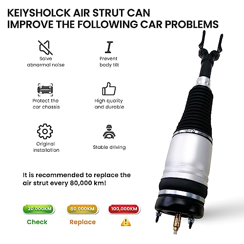 KEIYSHOLCK Front Left Air Strut Suspension Replacement for 11-15 Jeep Grand Cherokee SRT SRT8 Limited Overland Summit 11-16 Cherokee WK2 OEM 68029903AC, 68029903AD by KEIYSHOLCK - Image 6