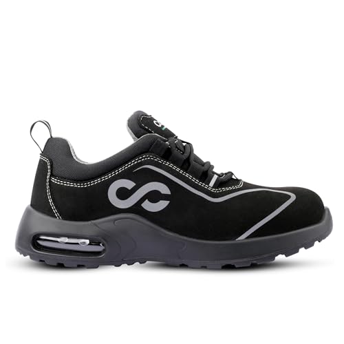 Image of Milan S1 Black Vegan Fibre Toe Safety Shoes for Men & Women