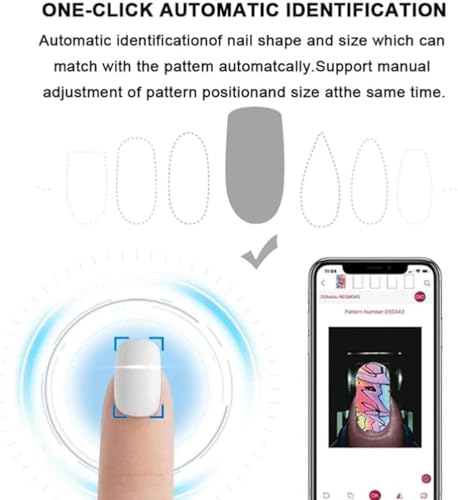 TREEYX Portable Digital Mobile Nail Art Printer, 3D Smart Automatic Nail Printer Machine, Touch Screen Display,Rying As One, for Beauty & Personal Care for Girls' Home Nails (C) - Image 3