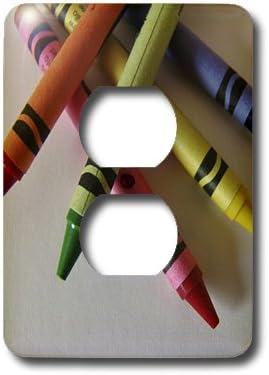 3dRose Florene Childrens Art - Color Me Crayons 2 plug outlet cover image 4
