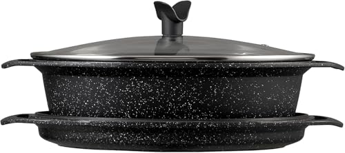 Pradel Excellence PCUI001015 - Olla de cocción lenta de aluminio de 24 cm, tapa de cristal, revestimiento antiadherente, mango extraíble, color negro - imagen 3