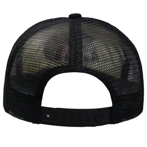 Newbachton That'S My Ass Bro,Stop Print Trucker Mesh Hat Baseball Cap Embroidered Snapback Hat Fish Pattern,Black thumb #3