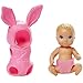 Barbie Skipper Babbysitters Club Dress Up Babies - GRP02 - Blue Eyed Baby Dressed in a Pink Bunny Outfit