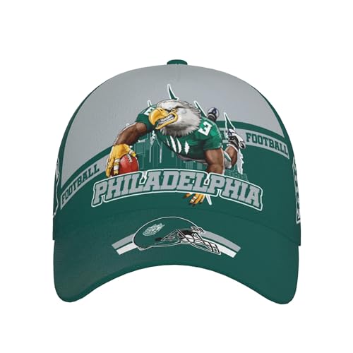 Football Hats for Men Women, Football Fan Gifts Baseball Cap, City Silhouette Team Color Adjustable Hat Cap, Game Day Headwear