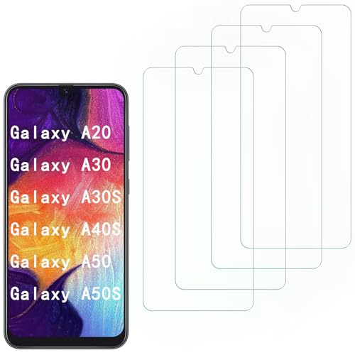JxVrennzik [4 Pack] Tempered Glass Screen Protector for Samsung Galaxy A30S