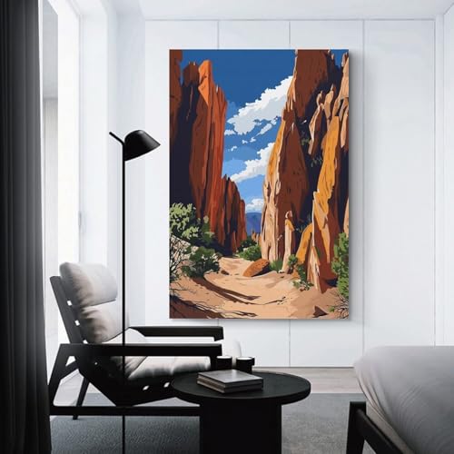 Junmoney Toile Déco Murale Pinnacle National Park, 08x12inch(20x30cm), Pour Appartement, Nouveau Logement Ou Studio, Façon Simple D’habiller Un Mur Vide