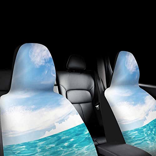 Pehede Seat Covers For Suv Relax Summer Beach Starfish Shells Sand Durable Car Seat Protectors,Interior Covers For Auto Truck Van Suv 2 Pcs #TOP2