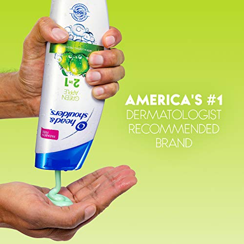 Head & Shoulders Green Apple 2-in-1 Dandruff Shampoo + Conditioner 13.5 Fl Oz (Pack of 2) by Head & Shoulders - Image 3