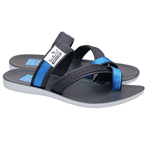 Image of Walkaroo Mens Sandal Black Blue Sandals - 6 UK (GG8210)