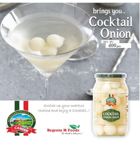 Image of CANEEN Cocktail Onion Sour 400g | Perfect for Martinis, Salads & Appetizers | Pack of 1
