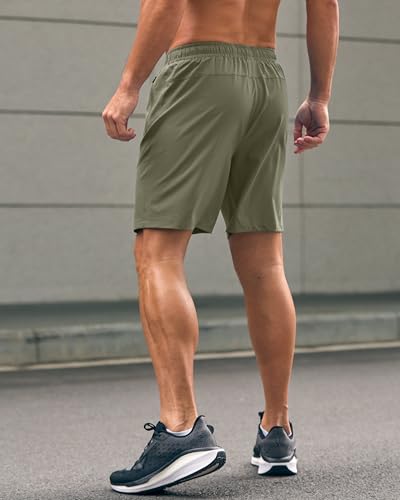 Image of G Gradual Men's Athletic Running Shorts with Zipper Pockets Quick Dry 7 inch / 5 inch / 9 inch Workout Gym Shorts for Basketball Hiking
