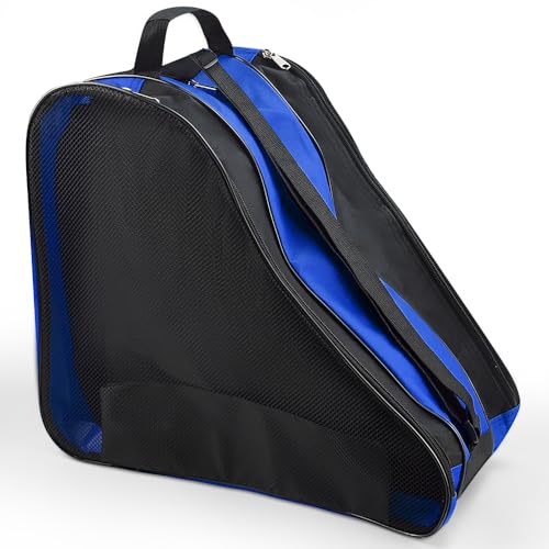 PERFETSELL Mochila para Patines Azul Oscuro Bolsa de Transporte para Patines Bolsa Patines 4 Ruedas Bolsa para Patines Roller y Casco Mochila para Patines y Equipo para Niños Adulto