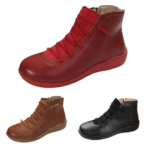 Botines informales para mujer estilo vaquero con correas y cremallera cómoda 4