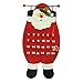 Fgolphd Santa Claus de Navidad Adviento Calendario 3D Fieltro Colgantes Adviento Calendario de Cuenta atrás de Navidad 1pcs Decoraciones de Navidad (Color : A)