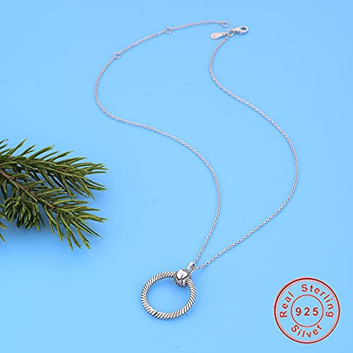 Collier chaîne avec pendentif petit pavé o pour femmes - 4
