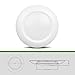 JULLISON 8 Pack 6 Inch LED Low Profile Recessed & Surface Mount Disk Light, Round, 15W, 900 Lumens, 3000K Warm White, CRI80, Driverless Design, Dimmable, ETL Listed, White