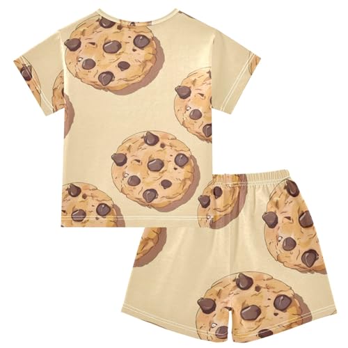 Summer Pajama Set Chocolate Cookies, Short Sleeve Sleepwear Nightwear2