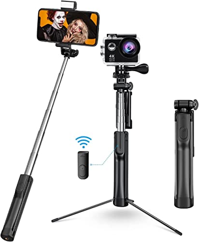 Selfie Stick Tripod/Monopod/Led Fill Light 3-In-1 Combo, Extendable Foldable Selfie Stick With Wireless Bluetooth Remote, Lightweight 360° Rotation Phone Tripod For Gopro/Sport Cameras/Smartphone #TOP17