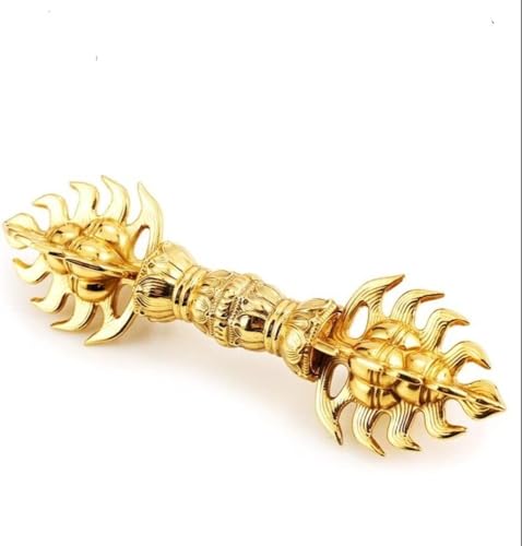 金剛杵 寶珠杵 密教法具 寺院用仏具 舎利容器 とっこ 仏具 法具お守り 御守 魔除け精緻彫り ハイグレード 真鍮製長さ18.5CM