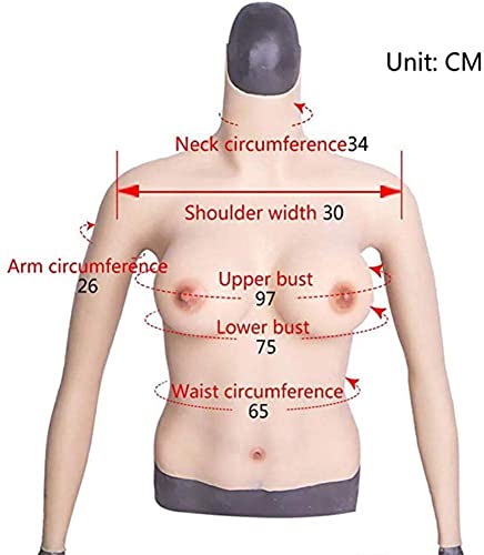 Hdgrncc Silicone Breast Forms With Oil-Free Food Grade Silicone, Half Body Artificial Big Boobs For Transgender Drag Queen Male To Female #TOP2